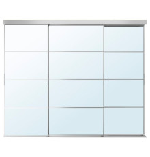Kombinacja drzwi przesuwnych, aluminium/lustro SKYTTA / AULI 395.758.55