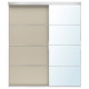 Kombinacja drzwi przesuwnych, aluminium 2str/szarobeżowy lustro SKYTTA / MEHAMN/AULI 495.759.11