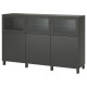 Kombinacja z drzwiami, ciemnoszary Lappviken/Sindvik ciemnoszary BESTÅ 195.081.45
