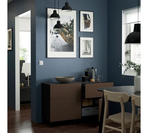 Front szuflady, brązowy bejcowana okleina dębowa BJÖRKÖVIKEN 504.909.54