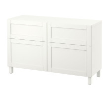 Полка с дверцами и ящиками, белый/Hanviken/Stubbarp белый BESTÅ 791.952.93