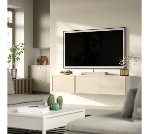 Ława TV z drzwiami, biały/Krukmakare beżowy BESTÅ 095.973.78