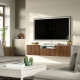Szafka pod TV, biały Lappviken/brązowy orzech BESTÅ 496.121.45