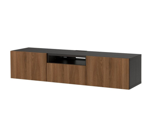 Szafka pod TV, czarnybrąz Lappviken/brązowy orzech BESTÅ 896.121.48