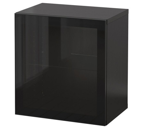 Kombinacja szafek ściennych, połysk/czarny/Glassvik BESTÅ 294.398.25