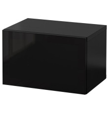 Kombinacja szafek ściennych, czarnybrąz Glassvik/szkło BESTÅ 894.410.81