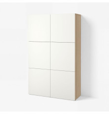 BESTÅ kombinacja z drzwiami, imitacja dębu bejcowanego na biało/Lappviken biały, 120x42x193 cm