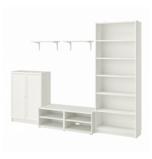 Szafka pod TV, biały BILLY / BESTÅ 893.986.81