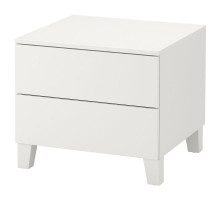 Komoda, 2 szuflady, biały/Fonnes biały PLATSA 092.772.11