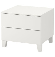 Komoda, 2 szuflady, biały/Fonnes biały PLATSA 092.772.11