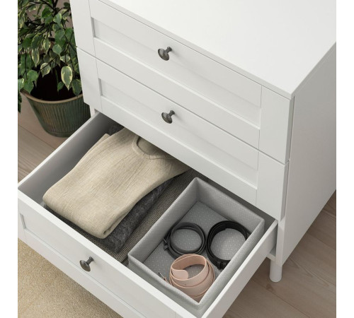 Komoda, 3 szuflady, biały/Sannidal biały PLATSA 094.878.55