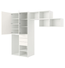 Шкаф с 2 дверцами и 3 выдвижными ящиками, белый/FONNES white PLATSA 196.252.05
