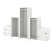 Szafa 3 drzwi+6 szuflad, biały/Fonnes biały PLATSA 396.251.05