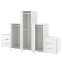 Szafa 3 drzwi+6 szuflad, biały/Fonnes biały PLATSA 396.251.05