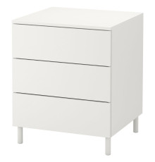 Komoda, 3 szuflady, biały/Fonnes biały PLATSA 492.772.47
