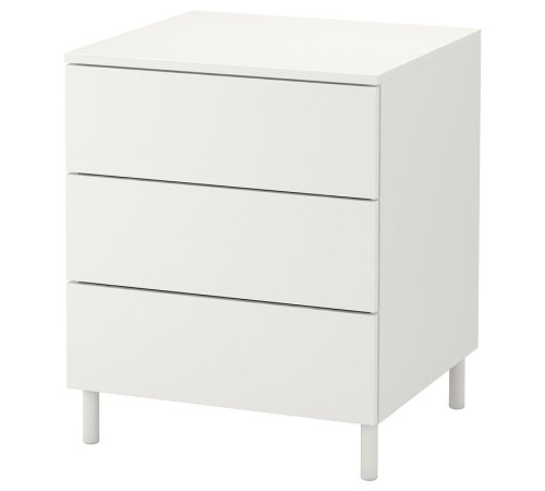 Komoda, 3 szuflady, biały/Fonnes biały PLATSA 492.772.47