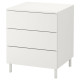 Komoda, 3 szuflady, biały/Fonnes biały PLATSA 492.772.47