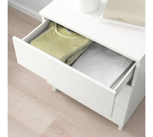 Komoda, 3 szuflady, biały/Fonnes biały PLATSA 492.772.47