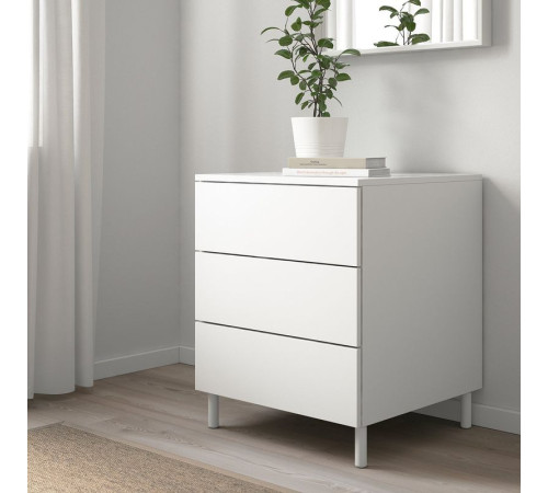 Komoda, 3 szuflady, biały/Fonnes biały PLATSA 492.772.47
