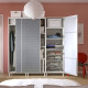 Szafa 2 drzwi przes+1 drzwi, biały Larkollen/ciemnoszary STRAUMEN szkło lustrzane PLATSA 694.941.98