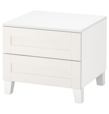 Komoda, 2 szuflady, biały/Sannidal biały PLATSA 794.878.52