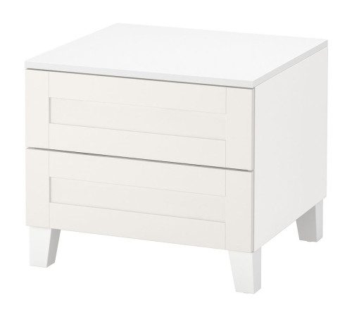 Komoda, 2 szuflady, biały/Sannidal biały PLATSA 794.878.52