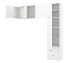 Szafa 5 drzwi+3 szuflady, biały/Fonnes biały PLATSA 896.249.95