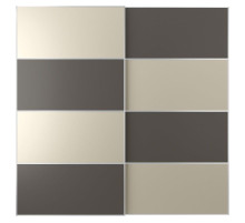 Drzwi przesuwne, aluminium 2str/ciemnoszary szarobeżowy MEHAMN 094.362.67