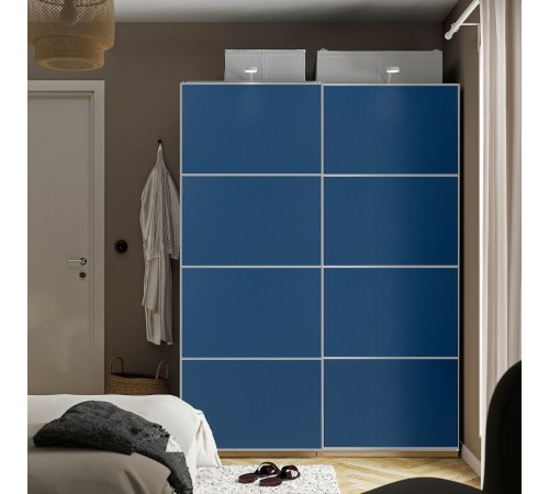 Drzwi przesuwne, aluminium/2str niebieski MEHAMN 096.162.49