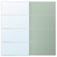 Drzwi przesuwne, aluminium 2str/jasnozielony lustro MEHAMN/AULI 195.521.95