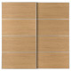 Drzwi przesuwne, aluminium/2str imit. dębu MEHAMN 296.090.16