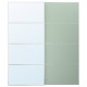 Drzwi przesuwne, aluminium 2str/jasnozielony lustro MEHAMN/AULI 395.521.99