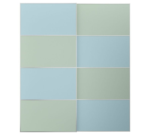 Drzwi przesuwne, aluminium 2str/jasnoniebieski jasnozielony MEHAMN 495.485.45