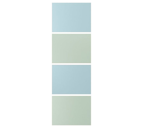 4 panele do ramy drzwi przesuwanych, jasnoniebieski/jasnozielony MEHAMN 505.755.71