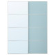 Drzwi przesuwne, aluminium 2str/jasnoniebieski lustro MEHAMN/AULI 595.521.79