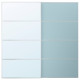 Drzwi przesuwne, aluminium 2str/jasnoniebieski lustro MEHAMN/AULI 595.521.84