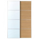 Drzwi przesuwne, aluminium lustro/2str imit. dębu AULI / MEHAMN 596.157.99