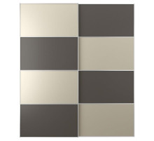 Drzwi przesuwne, aluminium 2str/ciemnoszary szarobeżowy MEHAMN 694.362.69
