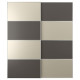 Drzwi przesuwne, aluminium 2str/ciemnoszary szarobeżowy MEHAMN 694.362.69