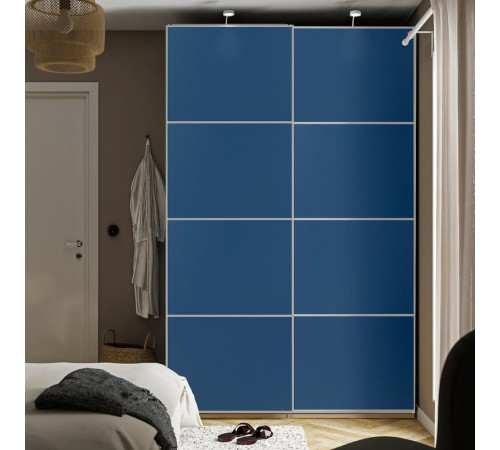 Drzwi przesuwne, aluminium/2str niebieski MEHAMN 696.162.51