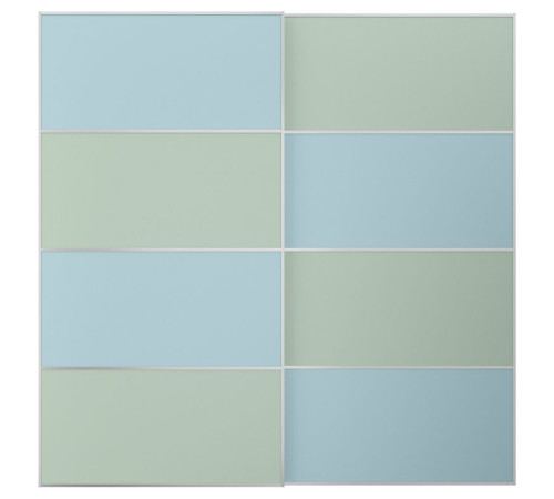 Drzwi przesuwne, aluminium 2str/jasnoniebieski jasnozielony MEHAMN 795.485.44