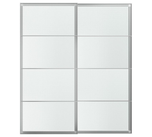 Drzwi przesuwne, aluminium/szkło w kratkę LUNDBRÄSMA 796.190.51