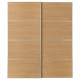 Drzwi przesuwne, aluminium/2str imit. dębu MEHAMN 896.090.18