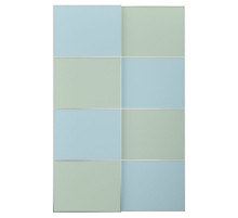 Drzwi przesuwne, aluminium 2str/jasnoniebieski jasnozielony MEHAMN 995.485.43