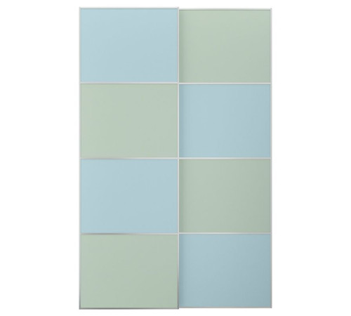 Drzwi przesuwne, aluminium 2str/jasnoniebieski jasnozielony MEHAMN 995.485.43