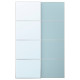 Drzwi przesuwne, aluminium 2str/jasnoniebieski lustro MEHAMN/AULI 995.521.82