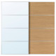 Drzwi przesuwne, aluminium lustro/2str imit. dębu AULI / MEHAMN 996.158.01