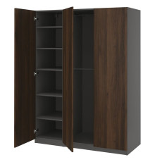 Гардеробная, темно-серый/темно-коричневый дуб, имитация PAX / STORKLINTA 096.250.84