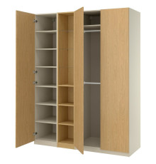 Гардеробная комбинация, серо-бежевый/имитация дуба PAX / STORKLINTA 196.250.74