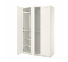 Kombinacja szafy, biały/biały PAX / BERGSBO 295.006.91